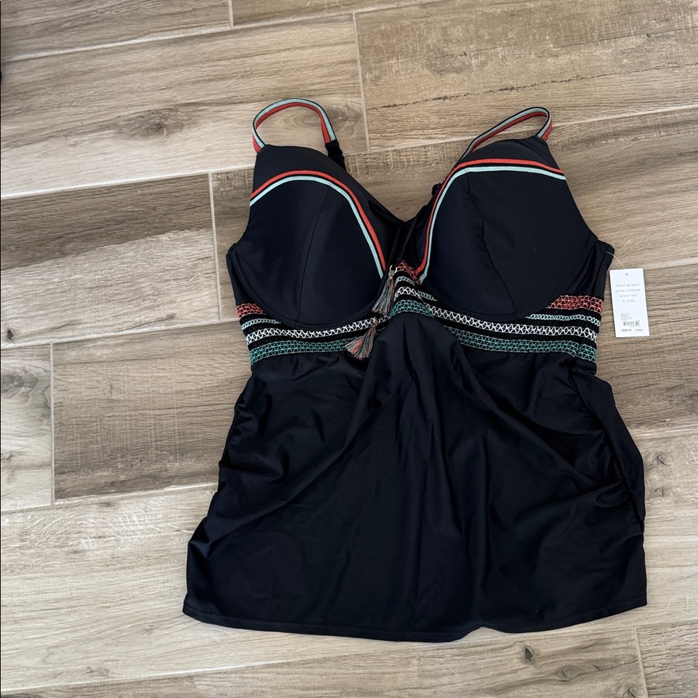 NWT Lane Bryant Cacique 44DDD Full Coverage tankini top